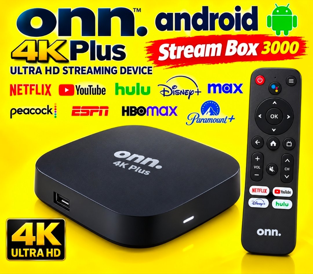 * Stream Box 3000 * - 4K PLus Streaming Box with WiFi 6 & Google Voice Remote